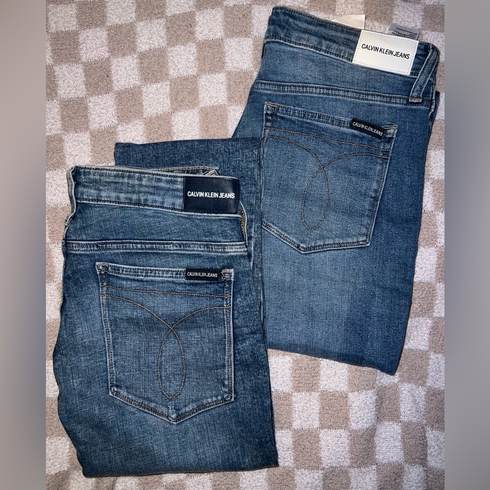 Calvin Klein Denim Bundle - 1 Super Skinny Jeans & 1 Mid Rise Skinny Jeans